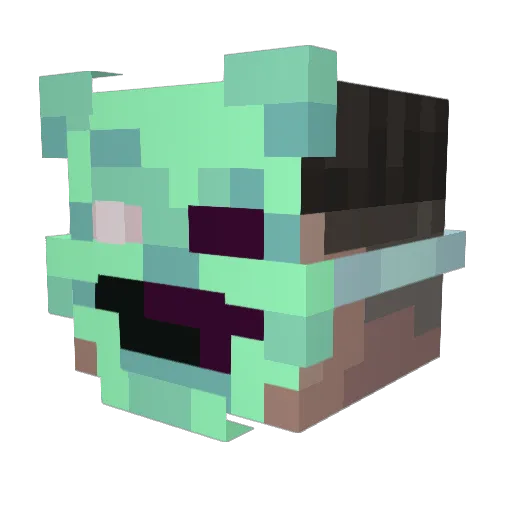 throatunderdesk Minecraft avatar head, 3D render