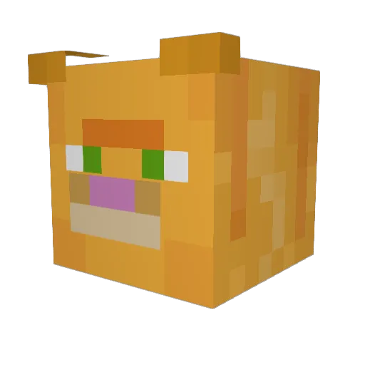 throgcat Minecraft avatar head, 3D render