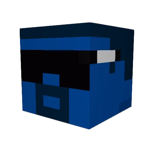 thrubones Minecraft avatar head, 3D render
