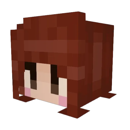thrxshrrtea Minecraft avatar head, 3D render