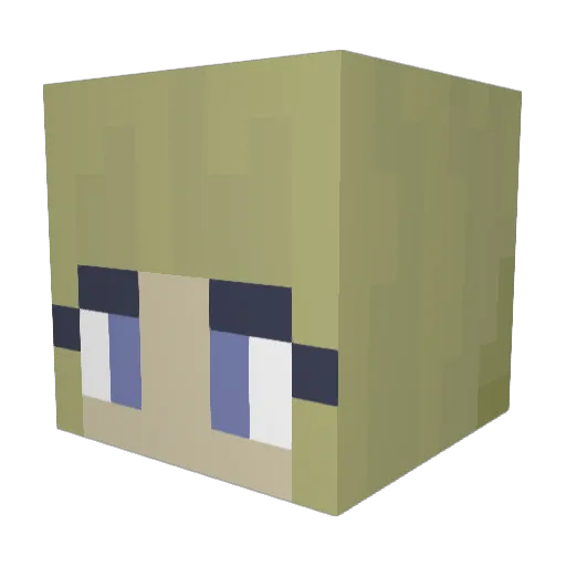 ththach Minecraft avatar head, 3D render