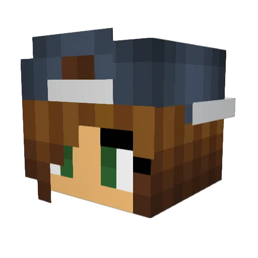 thu12_2 Minecraft avatar head, 3D render