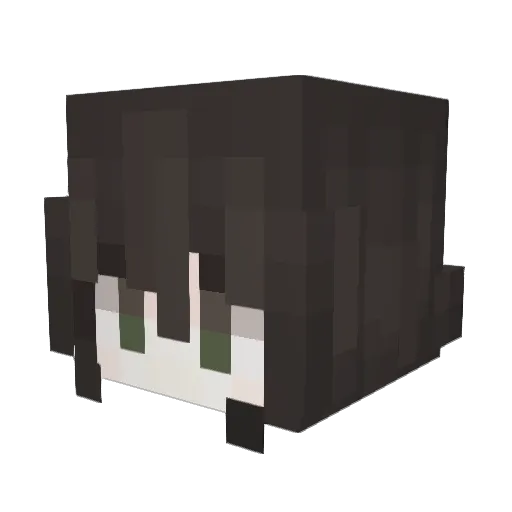 thuleve Minecraft avatar head, 3D render