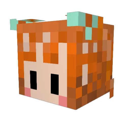 thumbsam Minecraft avatar head, 3D render