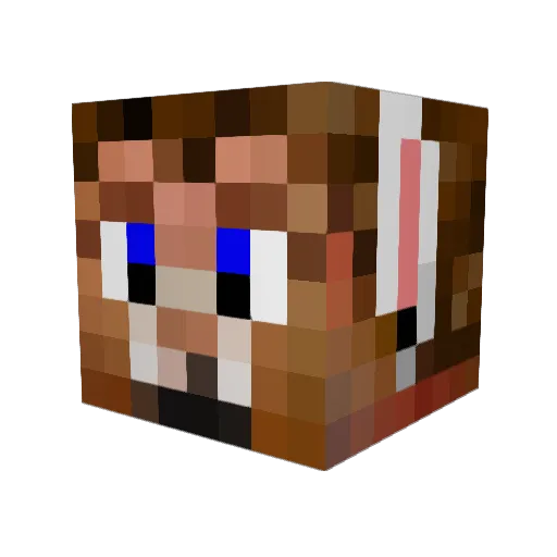 thumper00067sa Minecraft avatar head, 3D render