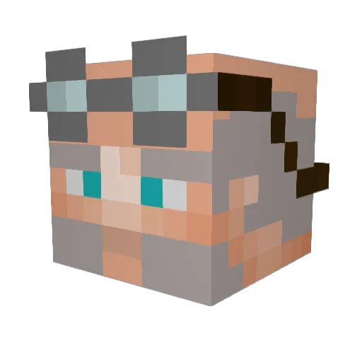 thumpson Minecraft avatar head, 3D render
