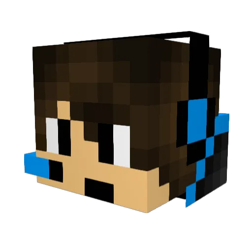 thunder02 Minecraft avatar head, 3D render