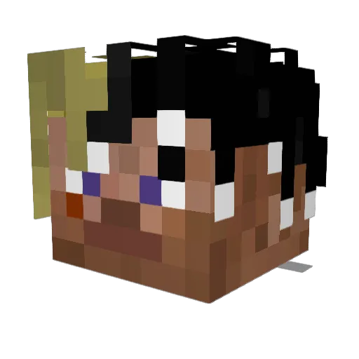 thunder40error Minecraft avatar head, 3D render