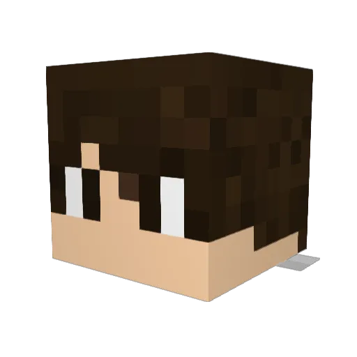 thunderboll Minecraft avatar head, 3D render