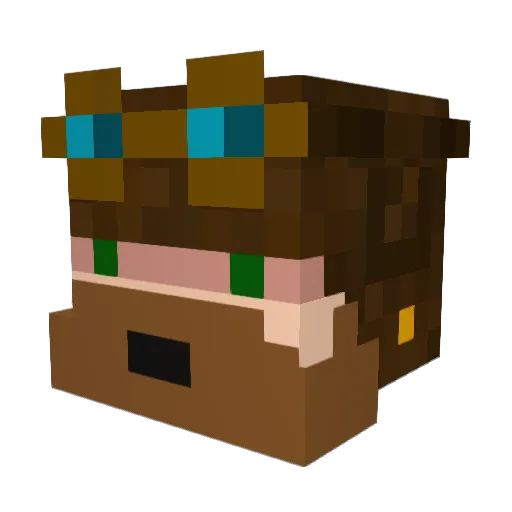thunderchild96 Minecraft avatar head, 3D render