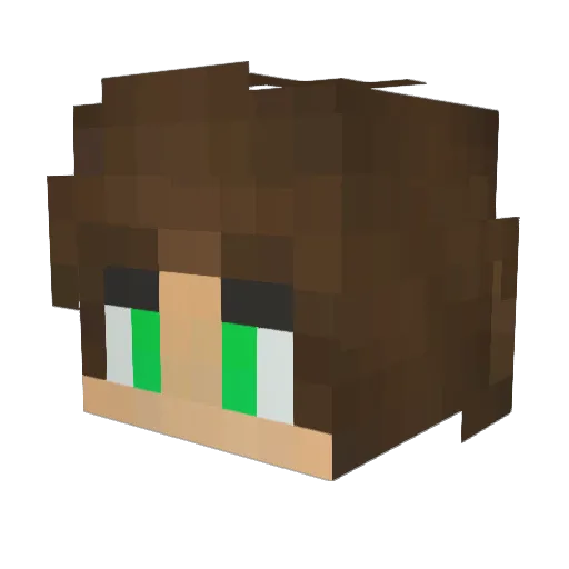 thundertje Minecraft avatar head, 3D render
