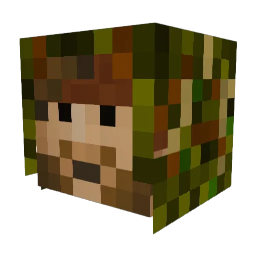 thundertooth Minecraft avatar head, 3D render
