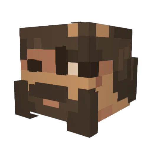 thundomundo Minecraft avatar head, 3D render