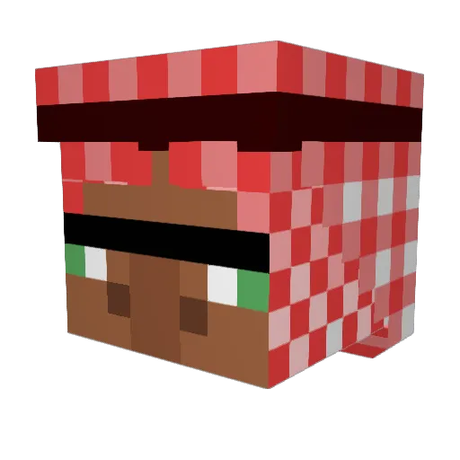 thunfischdieb Minecraft avatar head, 3D render