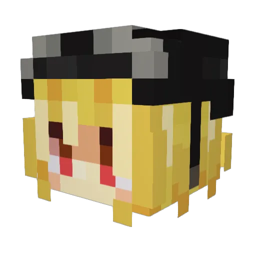 thvrdaye Minecraft avatar head, 3D render