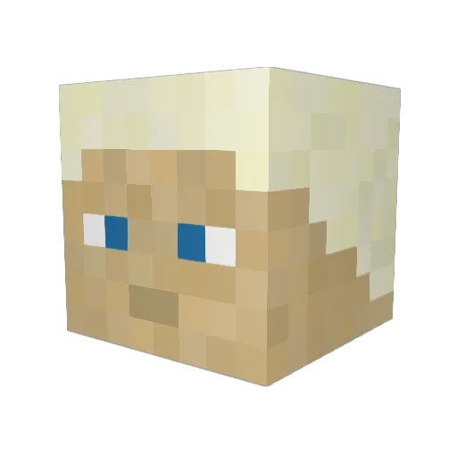 thwaiam Minecraft avatar head, 3D render