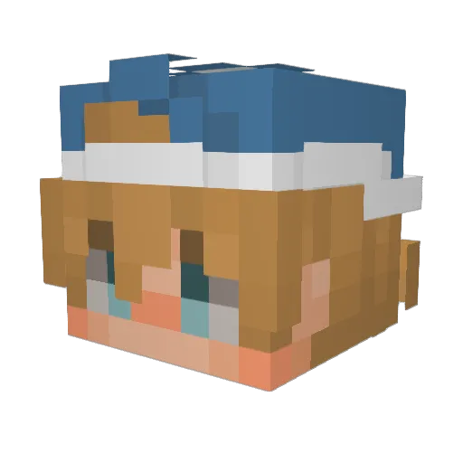 thymequo Minecraft avatar head, 3D render