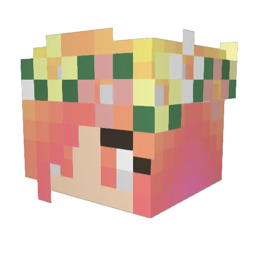 thyradulcia Minecraft avatar head, 3D render