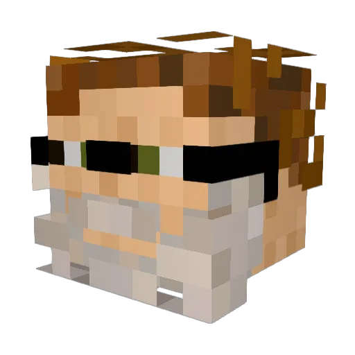 thysmall Minecraft avatar head, 3D render