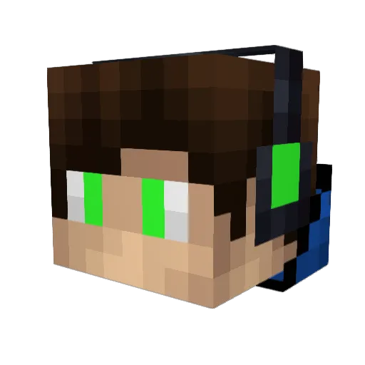 tiagaoqui Minecraft avatar head, 3D render