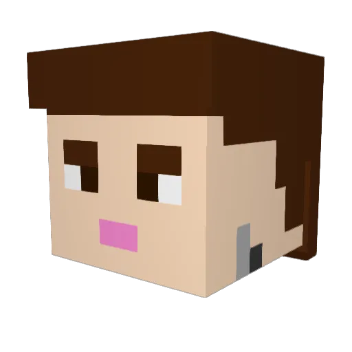 tiagopl25 Minecraft avatar head, 3D render