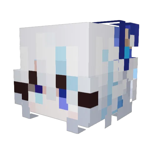 tian_bian Minecraft avatar head, 3D render