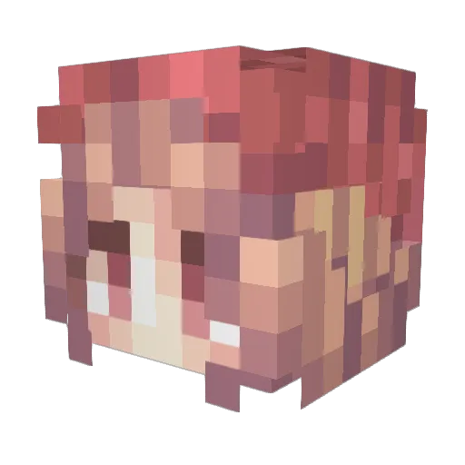 tian_ming_ya Minecraft avatar head, 3D render