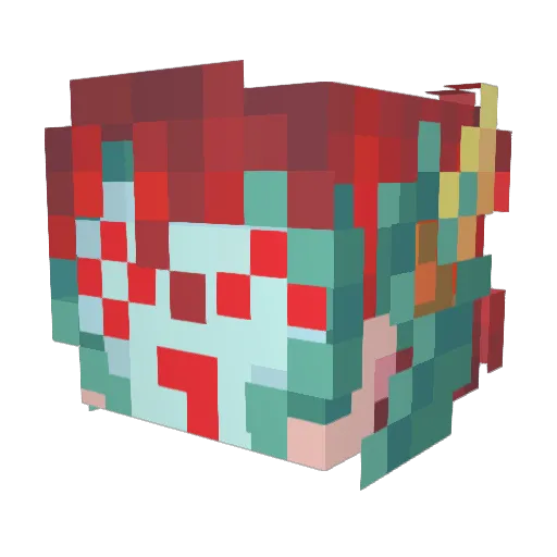 tianara Minecraft avatar head, 3D render