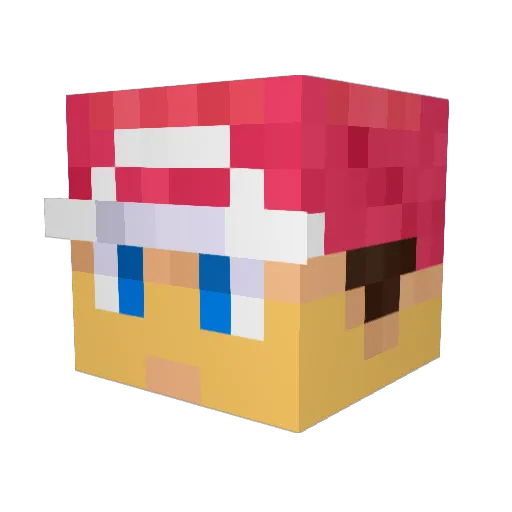 tiancai84 Minecraft avatar head, 3D render