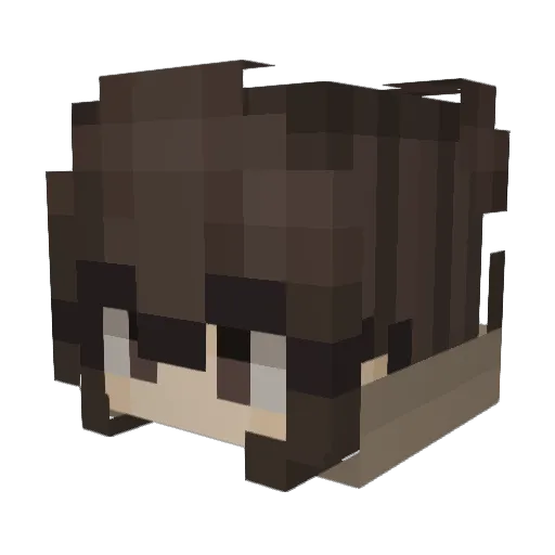 tiansha_ Minecraft avatar head, 3D render