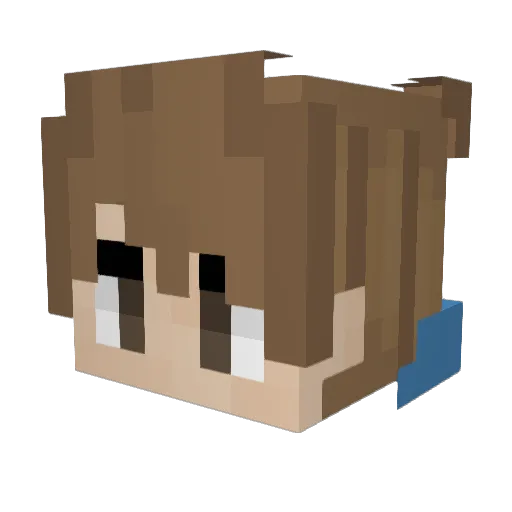 tianyu_bg Minecraft avatar head, 3D render