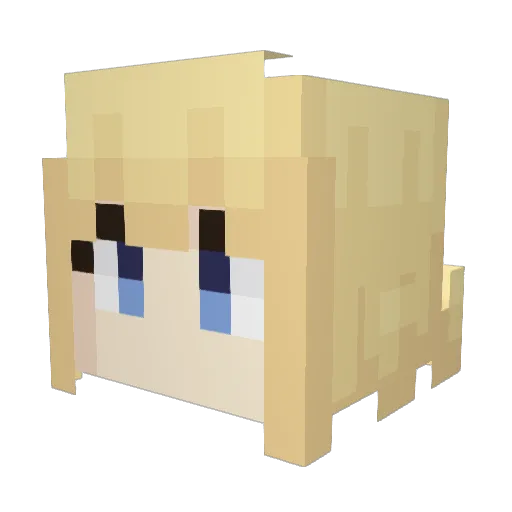 tiarabel Minecraft avatar head, 3D render