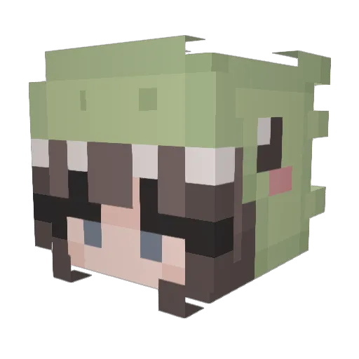 tias11 Minecraft avatar head, 3D render