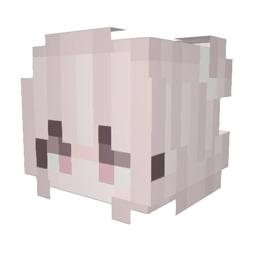 tiaxd Minecraft avatar head, 3D render