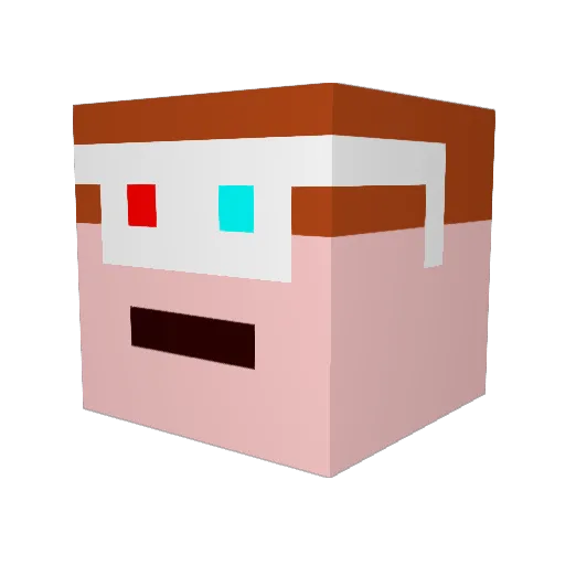 tib094 Minecraft avatar head, 3D render