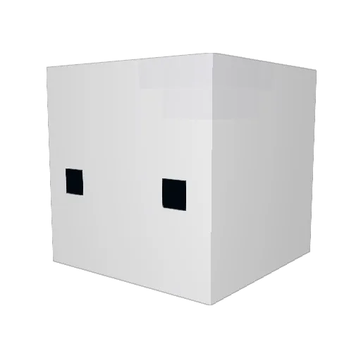 tib Minecraft avatar head, 3D render