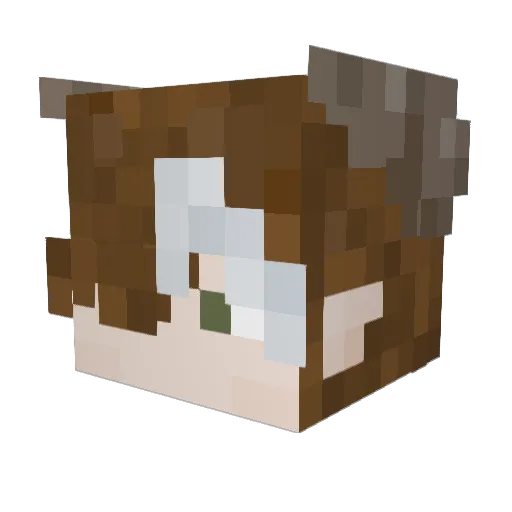 tibiceva Minecraft avatar head, 3D render
