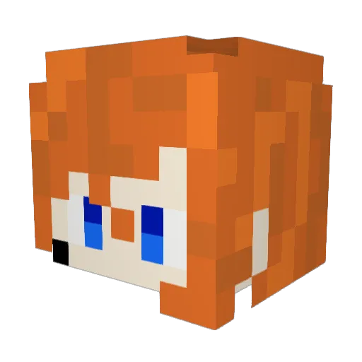 tibiharu Minecraft avatar head, 3D render