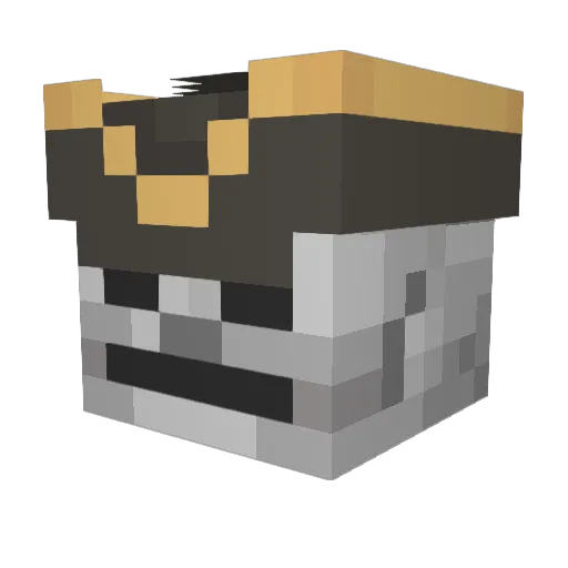 tibisefu5 Minecraft avatar head, 3D render