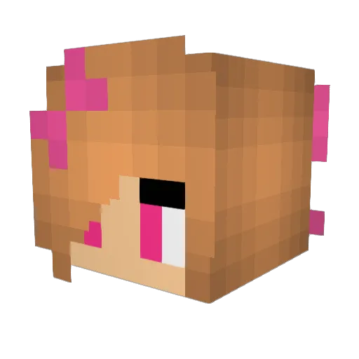 tibitono Minecraft avatar head, 3D render
