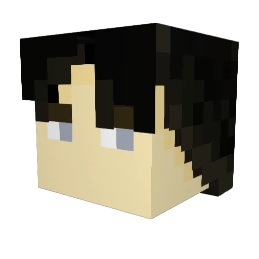 tibmoy Minecraft avatar head, 3D render