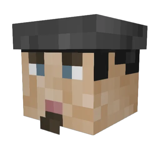 tiburon989 Minecraft avatar head, 3D render