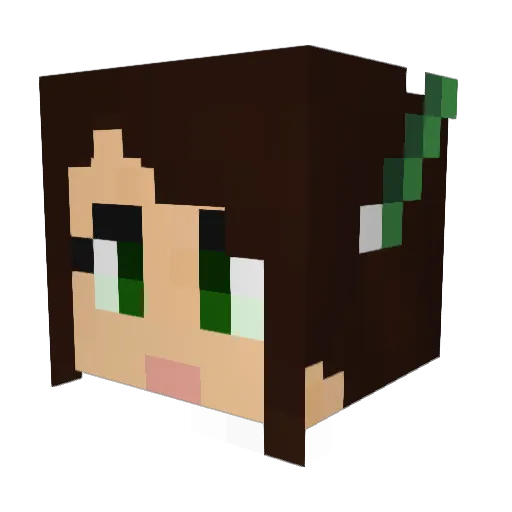 tichina Minecraft avatar head, 3D render