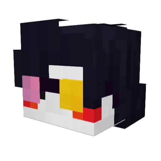 ticketff Minecraft avatar head, 3D render