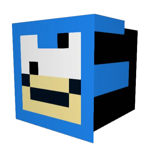 tickytoo Minecraft avatar head, 3D render