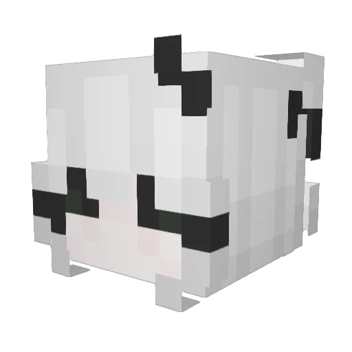 ticles Minecraft avatar head, 3D render