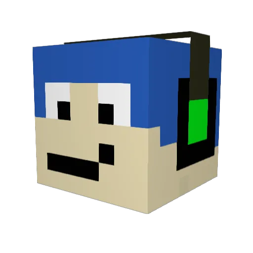 tictac_Paul Minecraft avatar head, 3D render