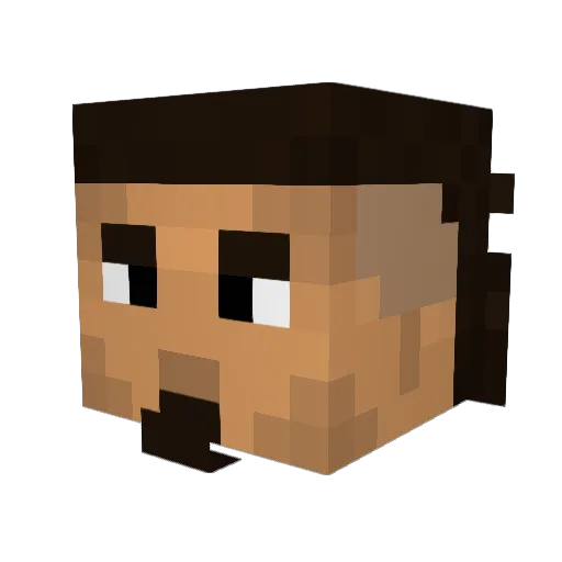 tidas166 Minecraft avatar head, 3D render