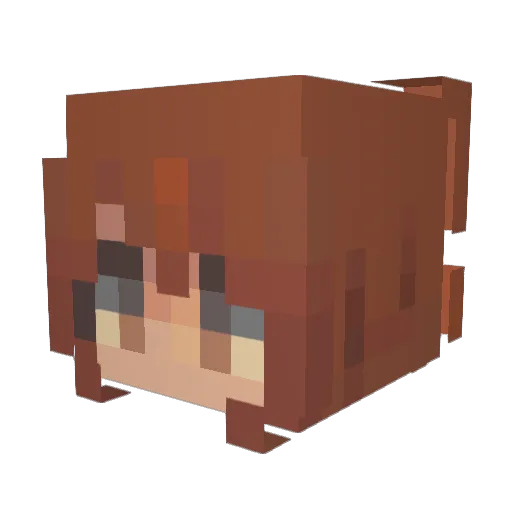 tidbitsy Minecraft avatar head, 3D render