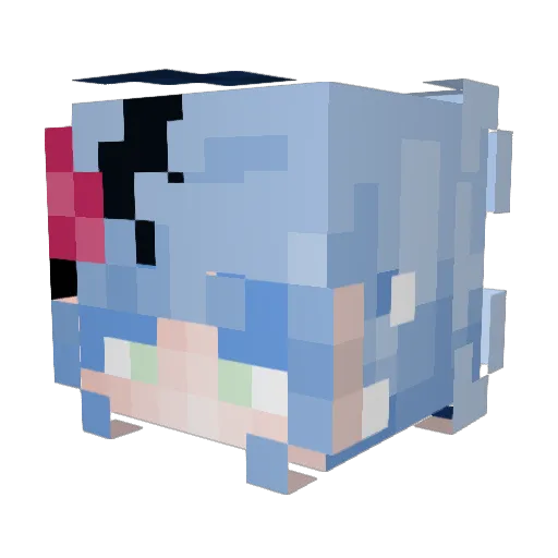 tidealite Minecraft avatar head, 3D render